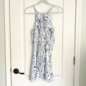 BCBG blue and white dress